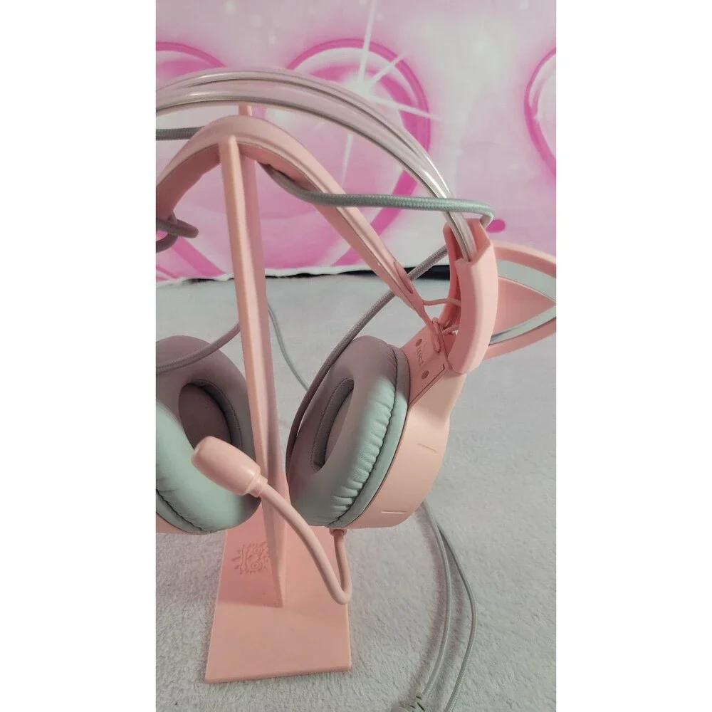 Onikuma X15 Pro Wired Gaming Headset RGB Light Cat Ears & HD Detachable Mic